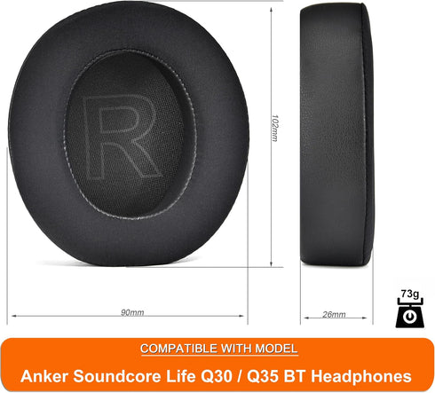 Life Q30 Q35 Cooling Gel Earpads Replacement Cover Cushions Compatible with Anker Soundcore Life Q30 / Q35 BT Headphones,High-Density Noise Isolat...