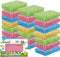 Compressed Cellulose Kitchen Sponges 24Pack,Non-Scratch Biodegradable Natural Sponge Scrub for Dishes Cleaning,Funny Colorful DIY Sponge for Kids...