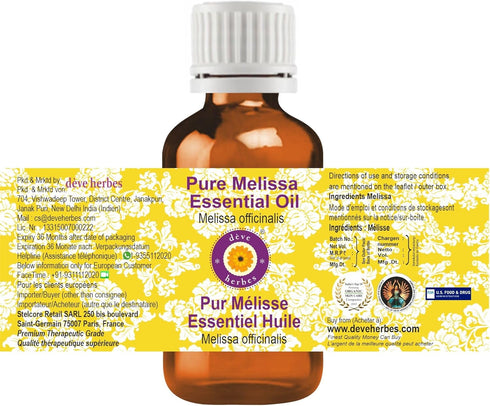 Deve Herbes Pure Melissa Essential Oil 30ml (1 oz)...