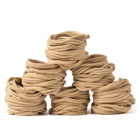 Prohouse 100 PCS Baby Nylon Headbands Hairbands Hair Bow Elastics for Baby Girls Newborn Infant Toddlers Kids Nude...