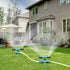 Garden Sprinkler Lawn Sprinkler Large Area Coverage, Adjustable 360 Degree Rotating, Weighted Gardening Watering System (Green)...
