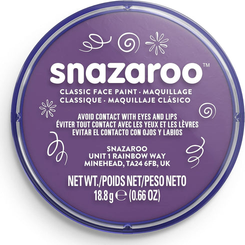 Snazaroo Classic Face and Body Paint, 18.8g (0.66-oz) Pot, Purple...