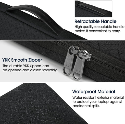 Laptop Sleeve 15.6 inch Laptop Case Waterproof Handle Laptop Bag Protective Business Computer Carrying Bag Compatible with 15-15.6 Inch Laptop/Chr...