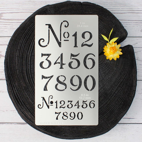 Aleks Melnyk No.452 Metal Stencil, Small Number Stencil, Size 1in and 0.5in, Old World Number, Template for Wood Burning, Pyrography Engraving, Bo...