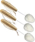 Whiskey Tasting Glass Brush - Also for wine glasses and champagne flutes, Natural Bamboo 3-Pack...