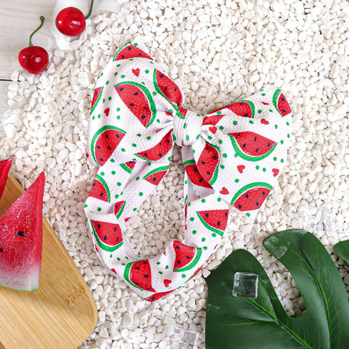 YanJie Watermelon Bow Headband for Girls Newborn Infants Toddlers - Red, 1 Count...