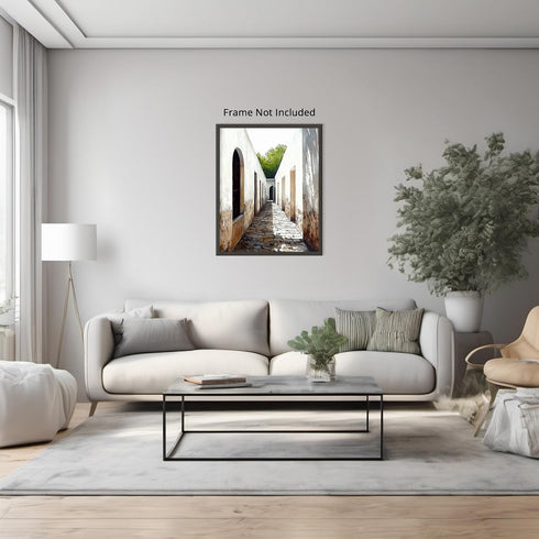 Posterizer 1 pcs-quiet Mediterranean or North African village alleyway 6-Photography Art Gift for Men Women Entrepreneur Teens Decor for Home & O...