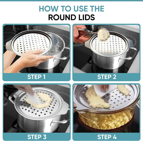 Zoie + Chloe Spaetzle Maker Lid with Scraper - Easy To Use Spaetzle Press For Traditional German Dumplings & Egg Noodles - Dishwasher-Safe, Premiu...