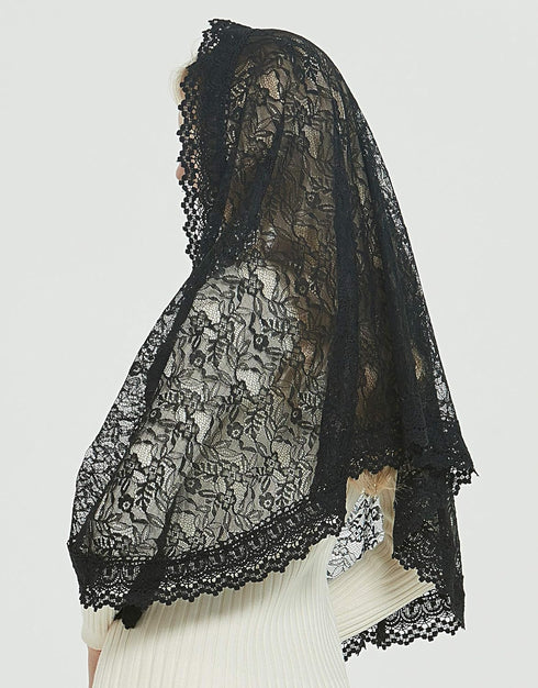 Soft Scarf Mantilla Ivory Lace Catholic Chapel Veil V31...