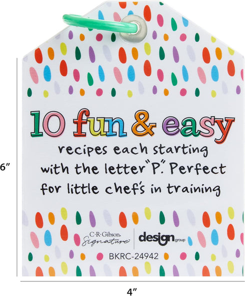 C.R. Gibson P-Easy Laminated Recipe Cards for Little Chefs, Multicolor...