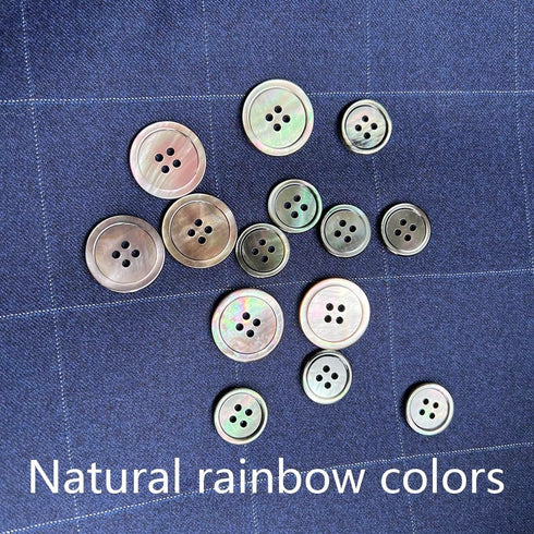14 Pieces Natural Real Black Mother of Pearl Buttons for Men Blazer, 20mm 15mm Genuine Black MOP Buttons for Men Women's Jacket Coat Uniforms Suit...