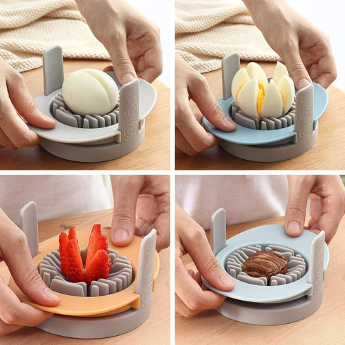 Ruibo Strawberry Slicer/Cutter With Stainless Steel Cutting Wires for Hard Boiled Egg Slicer Multicolour...