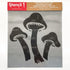 Stencil1 Mushroom Stencil, Flower Mushrooms, Garden Stencils 8.5 x 11 inches for Painting, Wall Art, DIY at Home and Used for Decor, On Fabric, Gl...