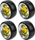 1/10 RC Drift Tire Hard Plastic Tires & 12mm Hex Hub Wheel Rims Compatible with Traxxas HSP Tamiya Kyosho Himoto HPI Redcat 1/10 On-Road RC Drift ...