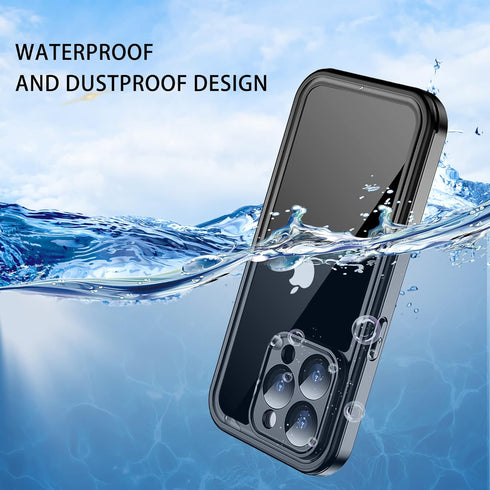 for iPhone 14 Pro Max Waterproof Case with Screen Protector,360°Full Body Protection,IP68 Underwater,Full Sealed Snowproof Dustproof Shockproof He...