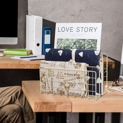 Desktop Mail Organizer File Organizer Metal Wire Mail Sorter Letter Organizer Magazine Rack for Letters, Mails, Books, Postcards, Brochures, Mail ...