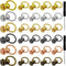 60 Set Screwback Round Head Rivet with Pull Ring Studs,DIY Leather Craft Rivets Studs Leather Rivets Kit Studs with 2pcs Screwdriver for Leather C...