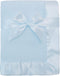 American Baby Company Fleece Blanket with Silk-Like Satin Trim, Soft, Warm & Cozy, Blue, 30" x 40" for Boys and Girls, Perfect for Baby Carrier, S...