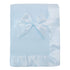 TL Care Fleece Blanket with Silk-Like Satin Trim, Soft, Warm & Cozy, Blue, 30" x 40" for Boys and Girls, Perfect for Baby Carrier, Stroller, Trave...