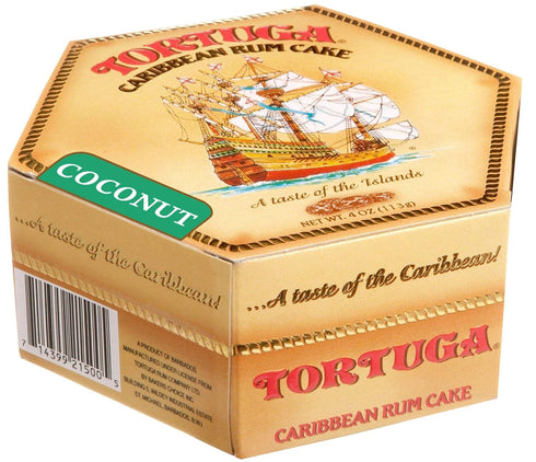 TORTUGA Caribbean Coconut Rum Cake - 4 oz Rum Cake - The Perfect Premium Gourmet Gift for Gift Baskets, Parties, Holidays, and Birthdays...