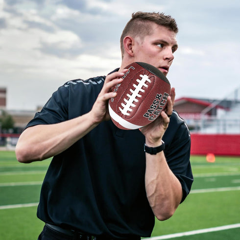 PassCatch Training Football, Enhance Passing Catching Skills, Official & Youth Size(with Pump)...