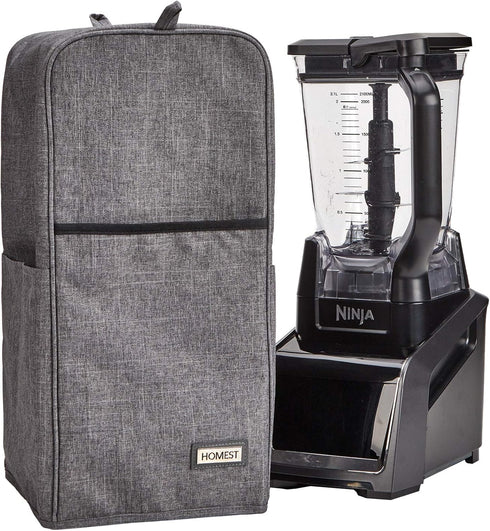 HOMEST Blender Dust Cover with Accessory Pocket Compatible with Ninja Foodi, Grey...