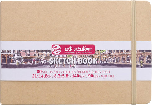 Talens Art Creation T9314-435M 452442 Art Creation Sketchbook, Drawing Notebook, 8.3 x 5.9 inches (21 x 15 cm), Kraft Paper...