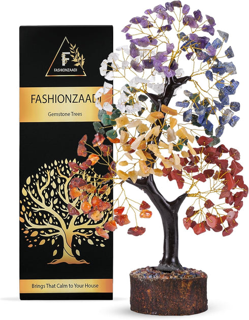 FASHIONZAADI 7 Chakra Tree of Life, Crystals and Healing Stones, Birthday Gifts for Women - Crystal Tree for Positive Energy, Home Office Decor, S...