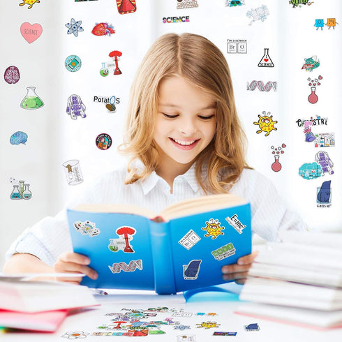 Zonon 200 Pcs Science Stickers for Students Kids Science Teachers Must Haves Chemistry Biology Physics Stickers Classroom Decor Decals for Laptop ...