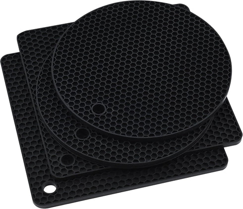Silicone Trivets for Hot Dishes, Trivet Mat Hot Pads for Kitchen, Silicone Pot Holders for Kitchen, Trivets for Hot Pots and Pans, Heat Resistant ...
