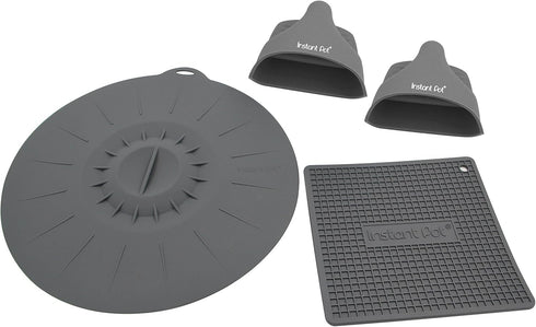 Instant Pot Electric Pressure Cooker Official Starter Accessories Set - Pair of Mini Mitts, Heat Resistant Mat/ Pot Holder, & Suction Sealing Lid...
