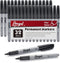 Permanent Markers Bulk, 32 Pack Black Permanent Marker Set, Fine Tip, Waterproof Markers, Premium Smear Proof Pens, Waterproof, Quick Drying, Offi...