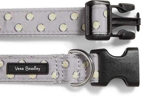 Vera Bradley Women's Recycled Lighten Up Water-repellent Adjustable Pet Collar, Tennis Ball Dots, Small...