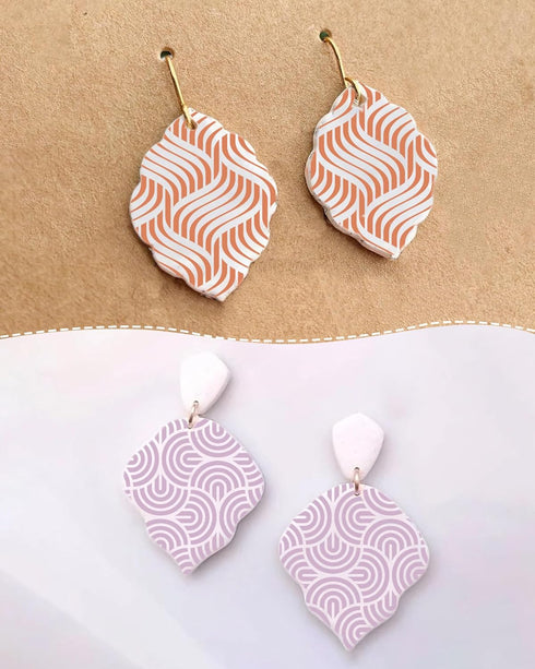 Puocaon Reusable Clay Silk Screen - 10 Pattern Silk Screen Stencils for Polymer Clay Jewelry Making, Boho Paisley Silk Screen Stencils for Polymer...