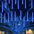 Christmas Lights Outdoor, 288 LED 12" 8 Tubes Meteor Shower Lights Outdoor Christmas Decorations Plug in, Waterproof Snow Falling Rain Icicle Xmas...
