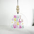 Talataca Hot Girls Hit Curbs 2D Flat Car Ornament & Wood Beads, Funny Quote Beaded Rear View Mirror Accessories, Retro Rearview Hanging Charm, Chr...