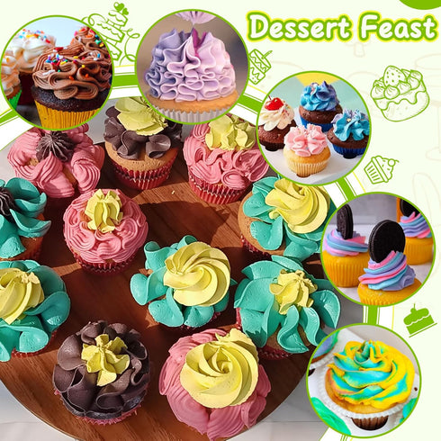 Suuker Ball Russian Piping Tips Lace Mold Pastry Cake Decorating Tool, Stainless Steel Cream Butter cream Cake DIY Baking Pastry Tools (3 Pieces)...