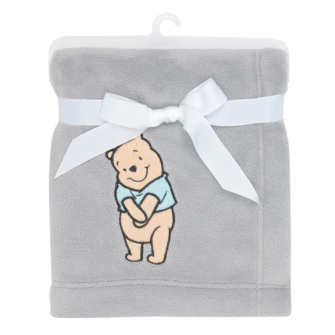 Lambs & Ivy Disney Baby Winnie The Pooh Hugs Gray Soft Fleece Baby Blanket...