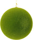 Vickerman 8" Christmas Ornament Flocked Ball, Moss Green Flocked Finish, Shatterproof Plastic, Holiday Christmas Tree Decoration, 6 Pack...