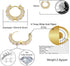 TOPGRILLZ Gold Plated Hoop Earrings For Men 14K Golden Silver Plated 5A+ Cubic Zirconia Huggie Earrings Cartilage Hypoallergenic Cuff Earrings Tre...