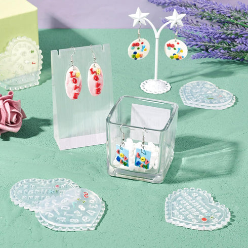 5Pcs Letter/Number/Sign Silicone Mold Mixed Shape Cabochon Resin Molds for Nail Art Ornament Epoxy Resin Handicrafts DIY Making Supplies...