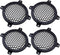 SING F LTD 4 Inch Car Speaker Grill Cover Guard Protector Plastic Mesh Protective Case Black Circle Subwoofer Net Covers Pack of 4...