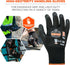 Nitrile Coated Work Gloves, High Dexterity, Ergodyne ProFlex 7001, Medium,Black...