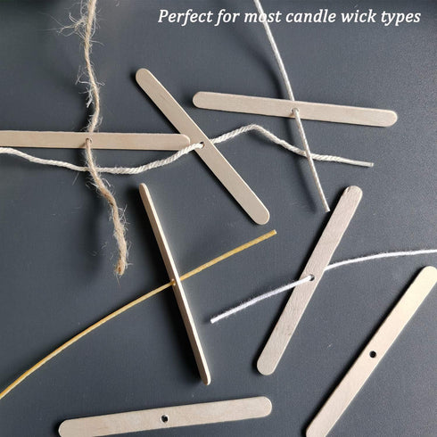 MILIVIXAY Wooden Candle Wick Holders,Candle Wicks Centering Device - Candle Centering Tool, 120 Pack...