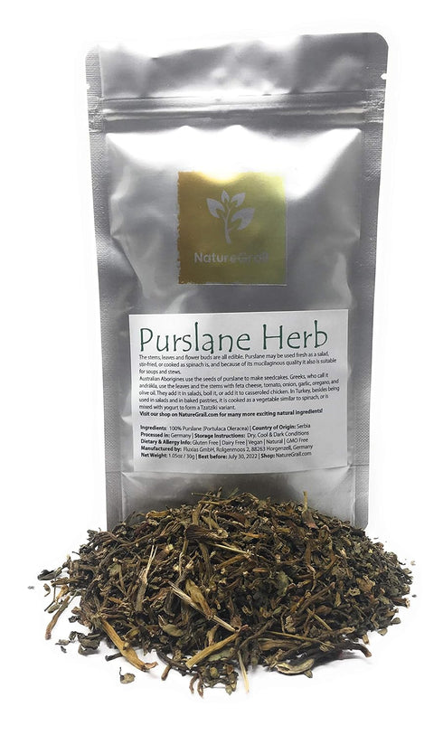 Purslane Herb - Dried And Cut Vegetable Similar To Spinach - Mix It With Yogurt To Make Tzatziki - Ingredients: 100% Purslane (Portulaca Oleracea)...