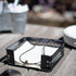 Stonebriar Industrial Black Graphite Metal Table Top Napkin Holder, Decorative Napkin Tray for Dining Table and Kitchen, Unique Tissue Dispenser f...