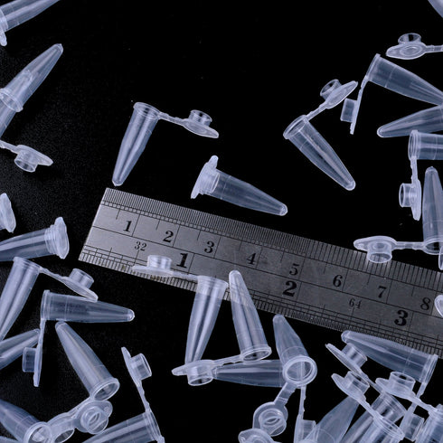 BronaGrand 1000 Pieces 0.2 ml Disposable Micro Centrifuge Tubes with Attached Lid Clear White PCR Tubes...
