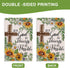 With God All Things Are Possible Christian Decorative Garden Flag, Religious Cross Sunflower Spring Summer Easter Yard Outside Decorations, Inspir...