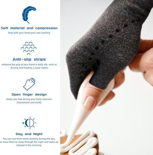 JIUFENTIAN Arthritis Compression Gloves for Women and Men-Arthritis Gloves for Women for Pain, Hand Swelling, Rheumatoid, Tendonitis, and Computer...