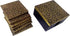 Purpledip Wooden Coasters (Set of 5): Brass Sheet Covered Mango-Wood Barware (11788)...